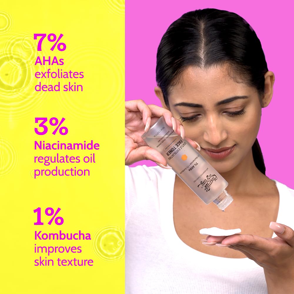 Chemist at Play Glycolic Acid Face Toner, 150ml, with 7% AHA, 3% Niacinamide & 1% Kombucha - packaging