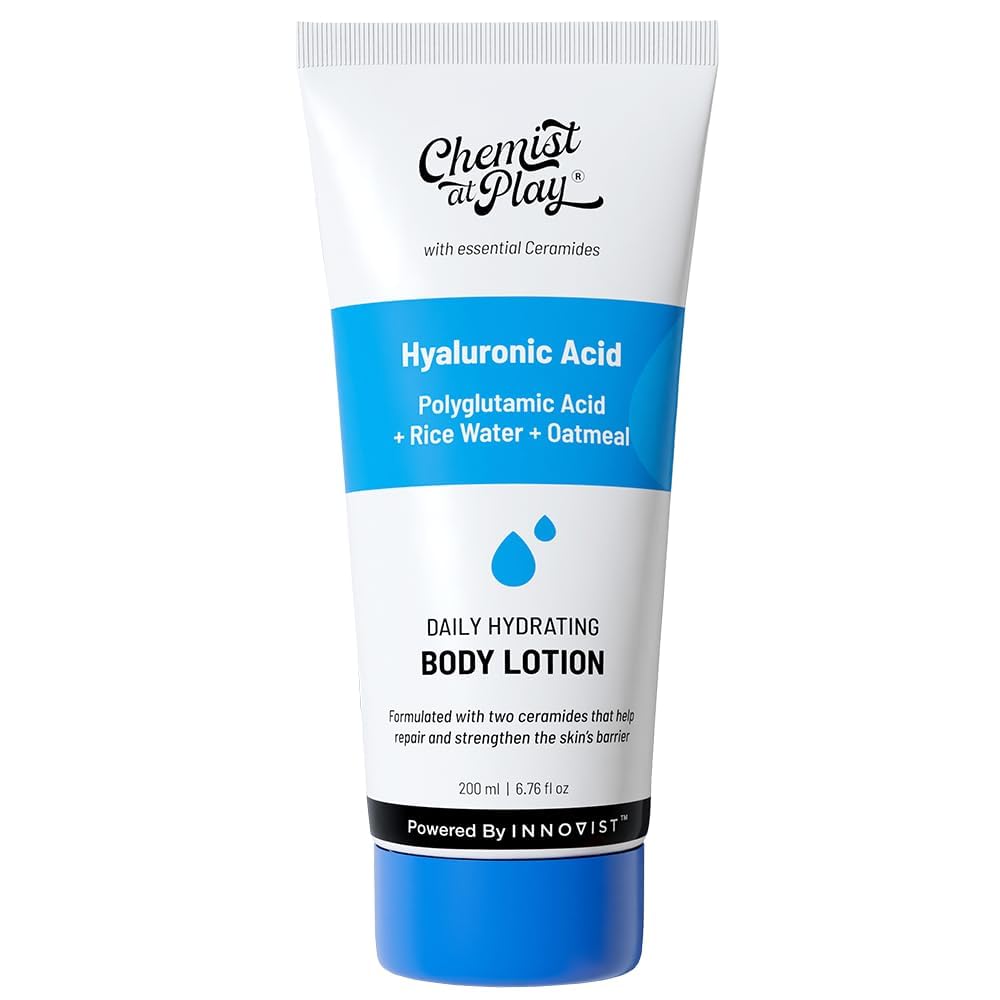 Chemist at Play Hydrating Body Lotion with Rice Water and Hyaluronic Acid, 200ml, Vegan
