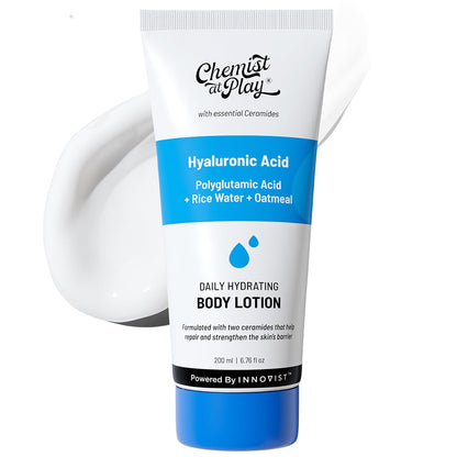 Chemist at Play Hydrating Body Lotion with Rice Water and Hyaluronic Acid, 200ml, Vegan - front view