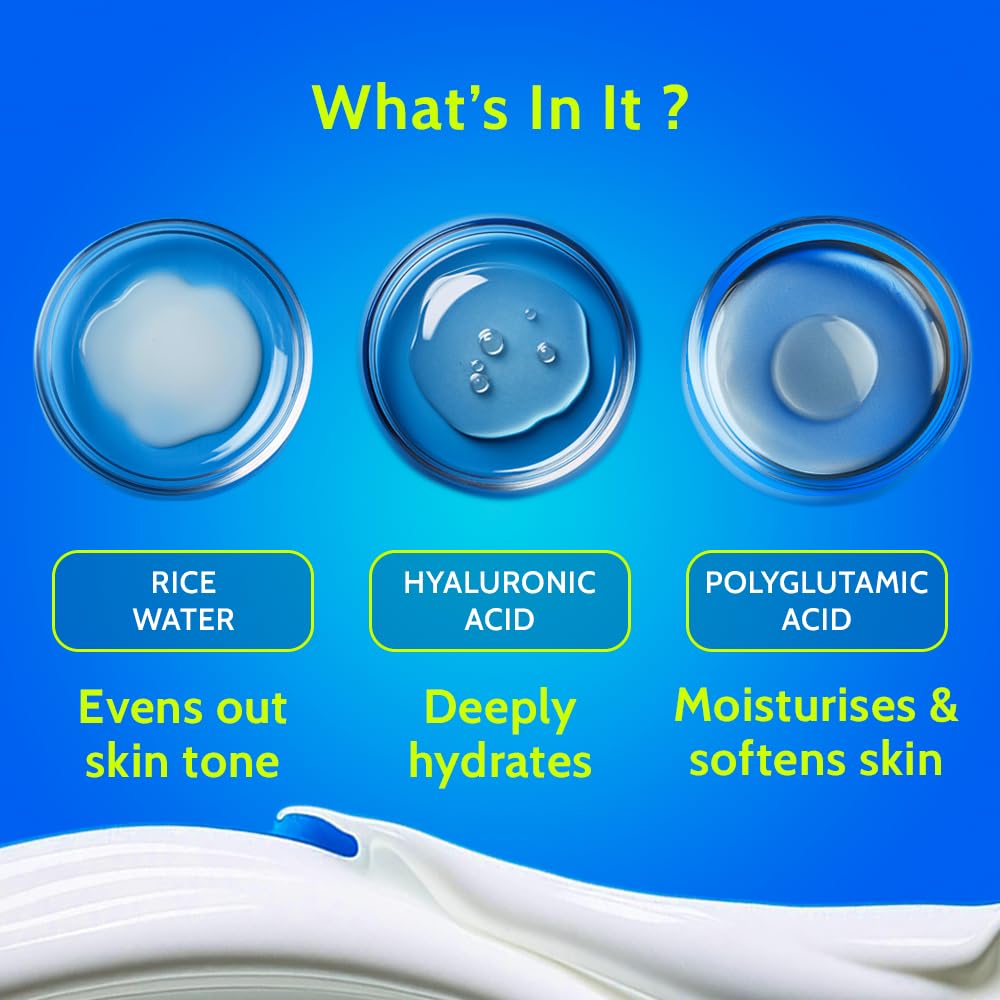 Chemist at Play Hydrating Body Lotion with Rice Water and Hyaluronic Acid, 200ml, Vegan - label detail