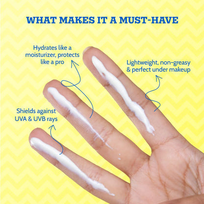 Chemist at Play Intensely Hydrating Gel Sunscreen SPF 50+ PA++++, 45gm, Hyaluronic Acid and Ceramides - label detail