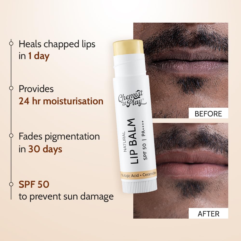 Chemist at Play Lip Balm & 10% Vitamin C Face Serum Combo SPF 50 PA++++ Vegan Dermatologically Tested - ingredients panel (17