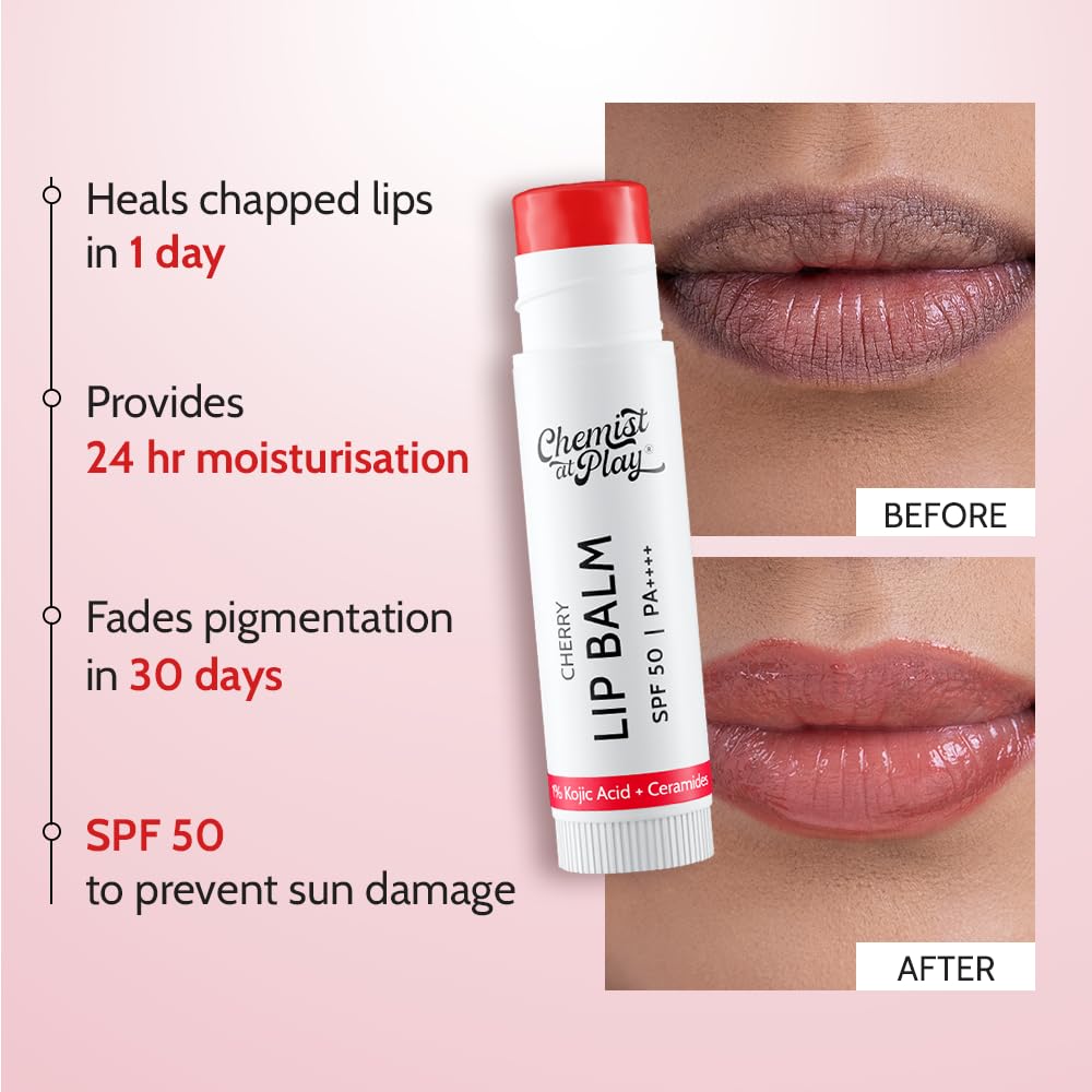 Chemist at Play Lip Balm & 10% Vitamin C Face Serum Combo SPF 50 PA++++ Vegan Dermatologically Tested - back view