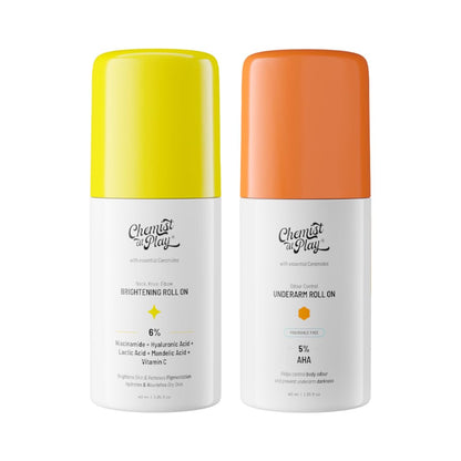 Chemist at Play Neck Knee Elbow Roll On Serum, 40ml, Vitamin C, Hyaluronic Acid, Mandelic Acid, Niacinamide, Adult Unisex (13