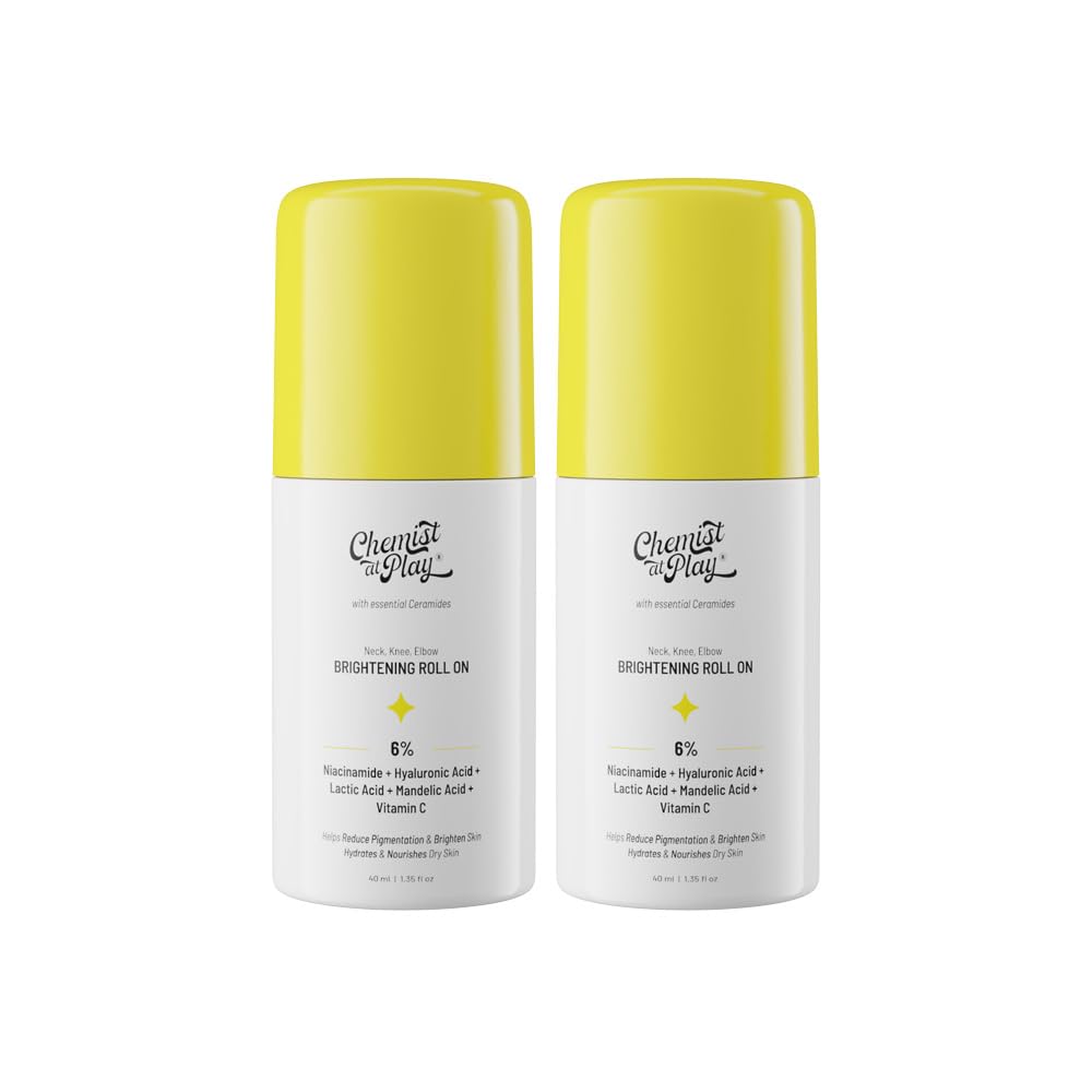 Chemist at Play Neck Knee Elbow Roll On Serum, 40ml, Vitamin C, Hyaluronic Acid, Mandelic Acid, Niacinamide, Adult Unisex (7)
