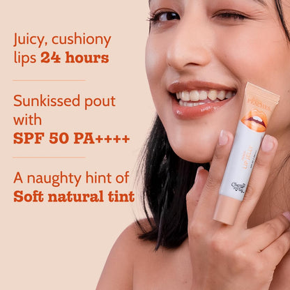 Chemist at Play Tinted Lip Balm SPF 50 PA+++ with 2% Kojic Acid, Ceramides, Hyaluronic Acid, Peptides, 10gms - back view