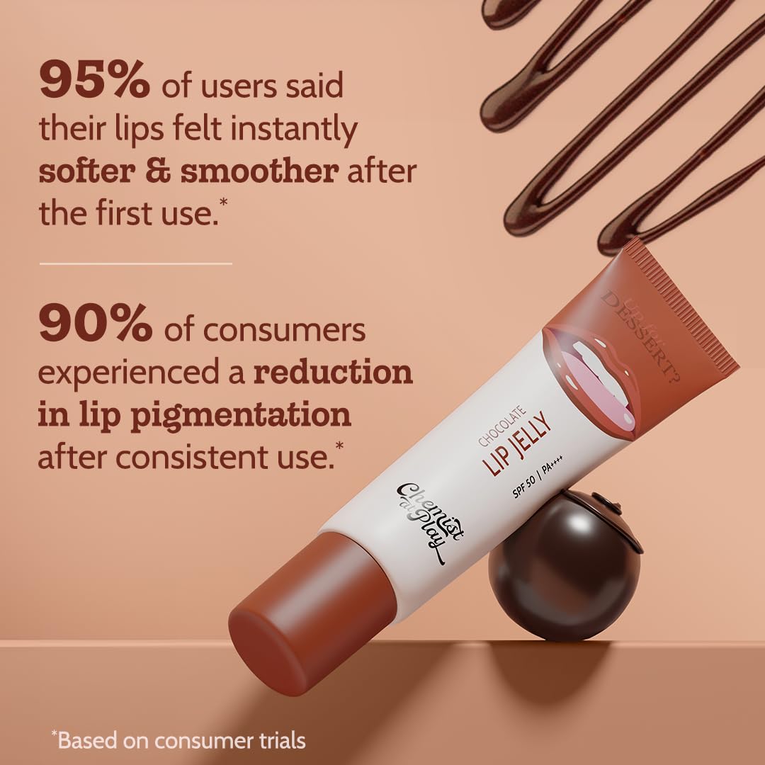 Chemist at Play Tinted Lip Balm SPF 50 PA+++ with 2% Kojic Acid, Ceramides, Hyaluronic Acid, Peptides, 10gms - size and scale