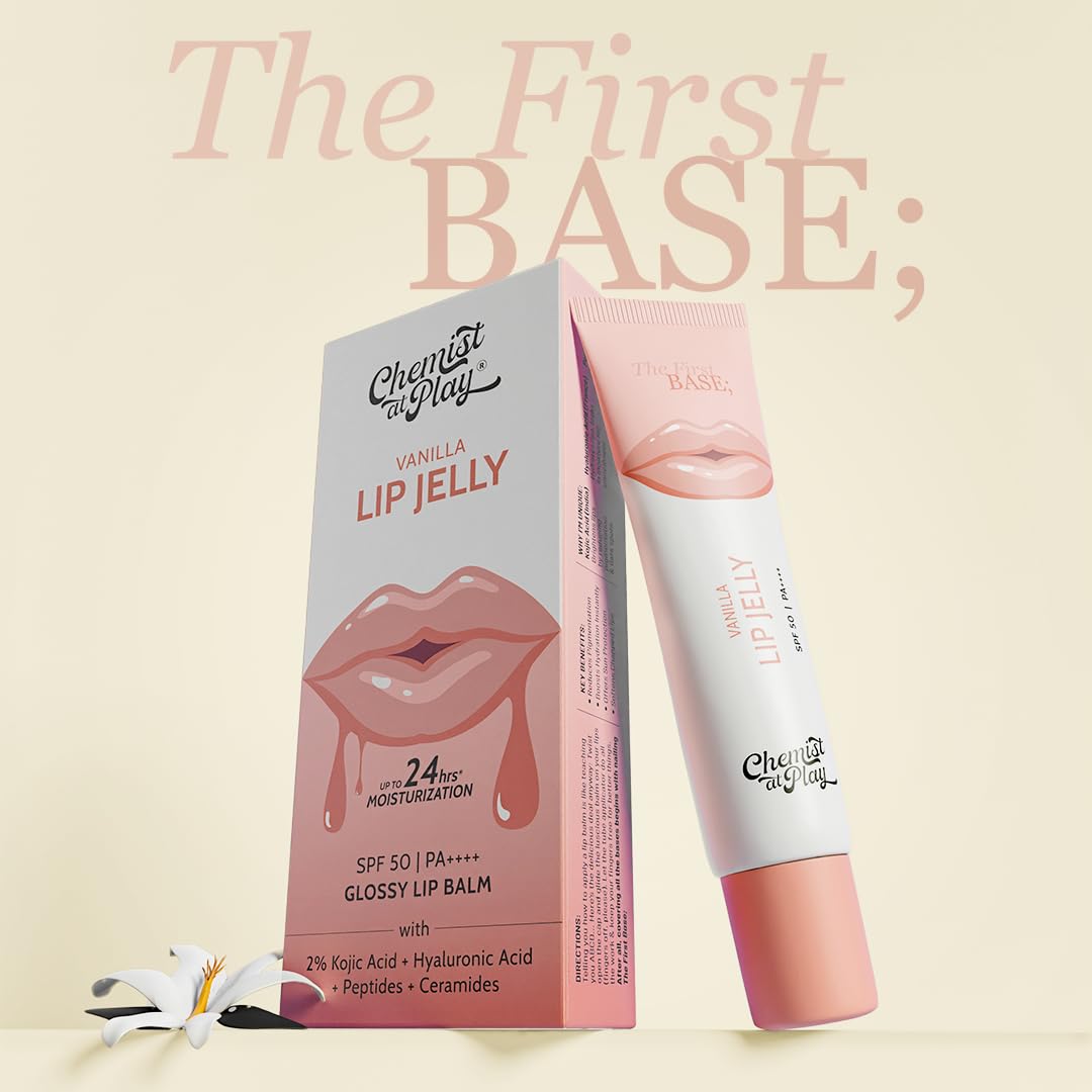 Chemist at Play Tinted Lip Balm SPF 50 PA+++ with 2% Kojic Acid, Ceramides, Hyaluronic Acid, Peptides, 10gms - front view (24