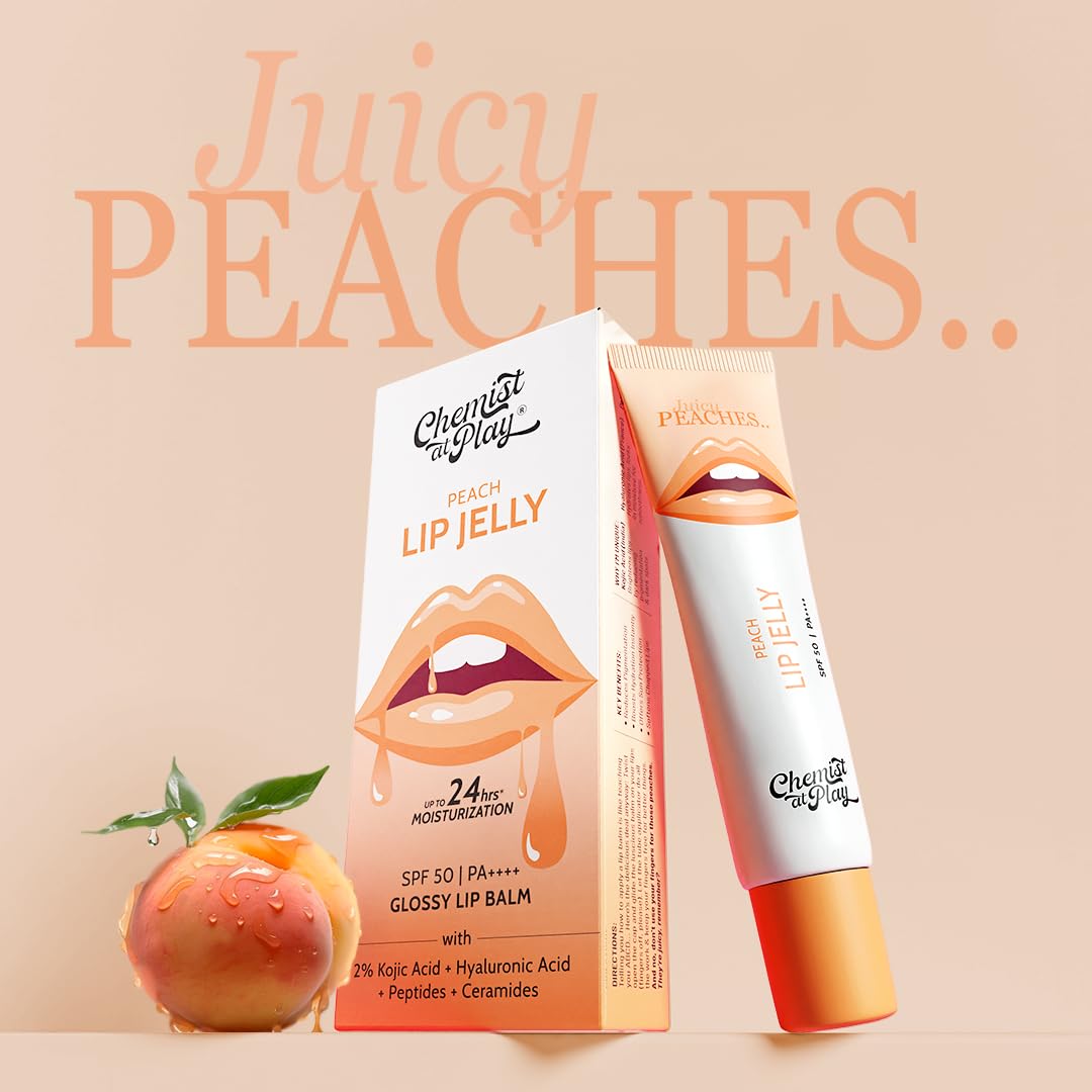 Chemist at Play Tinted Lip Balm SPF 50 PA+++ with 2% Kojic Acid, Ceramides, Hyaluronic Acid, Peptides, 10gms - front view (9)