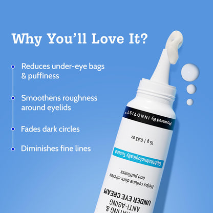 Chemist at Play Under Eye Cream with Ceramides, Revital Eye & Quinoa Extract, Cooling Gel Roller, Vegan, 15g - packaging