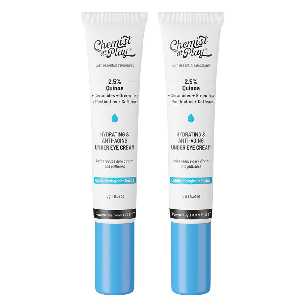 Chemist at Play Under Eye Cream with Ceramides, Revital Eye & Quinoa Extract, Cooling Gel Roller, Vegan, 15g (8)