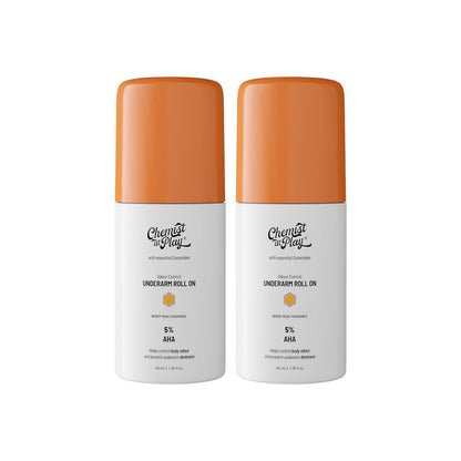 Chemist at Play UnderArm Roll On Deodorant with 5% AHA, 1% Mandelic Acid, 0% Aluminium, 0% Alcohol, 40ml (25)