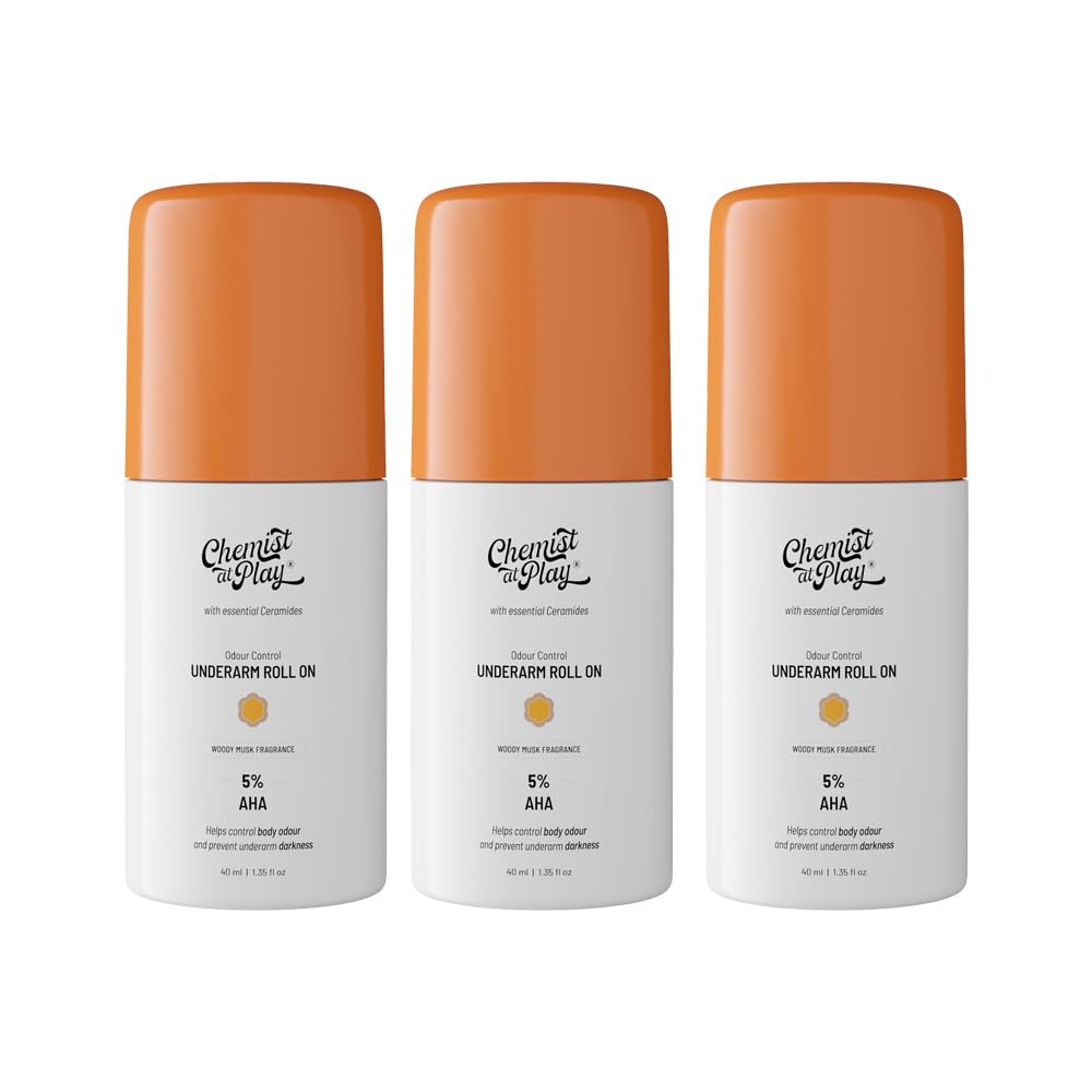Chemist at Play UnderArm Roll On Deodorant with 5% AHA, 1% Mandelic Acid, 0% Aluminium, 0% Alcohol, 40ml (27)