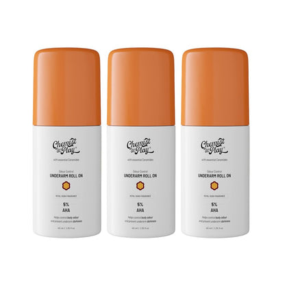 Chemist at Play UnderArm Roll On Deodorant with 5% AHA, 1% Mandelic Acid, 0% Aluminium, 0% Alcohol, 40ml (8)