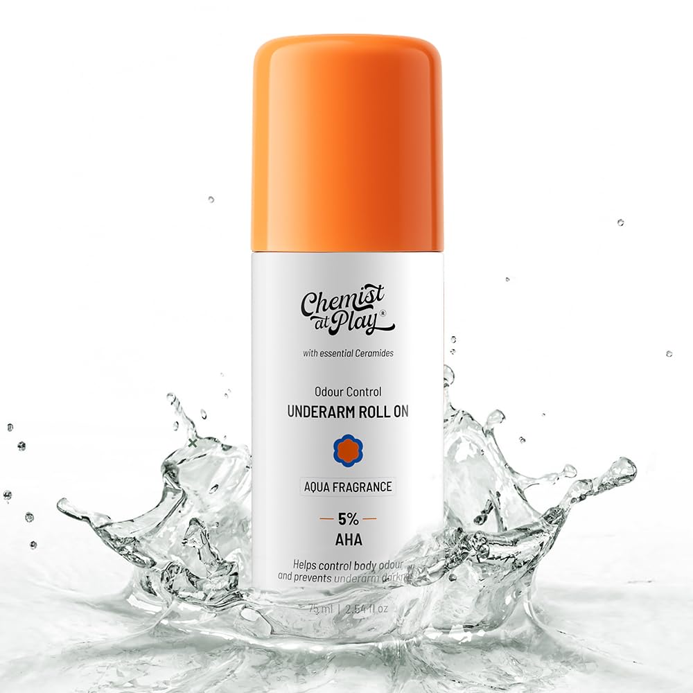 Chemist at Play Underarm Roll-On Deodorant with AHA, Lactic Acid & Mandelic Acid, Unisex (17)