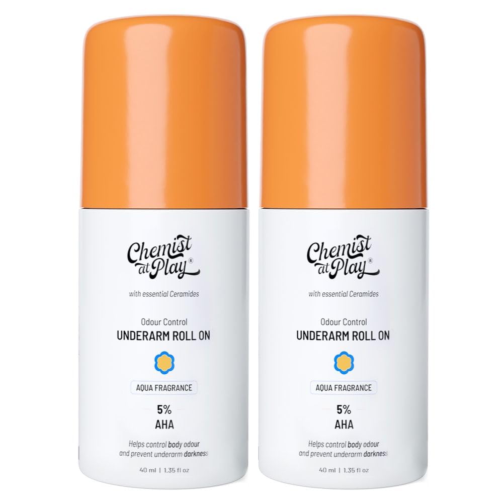 Chemist at Play Underarm Roll-On Deodorant with AHA, Lactic Acid & Mandelic Acid, Unisex (22)
