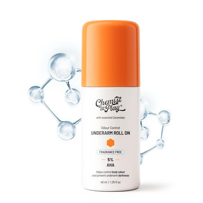 Chemist at Play Underarm Roll-On Deodorant with AHA, Lactic Acid & Mandelic Acid, Unisex (23)