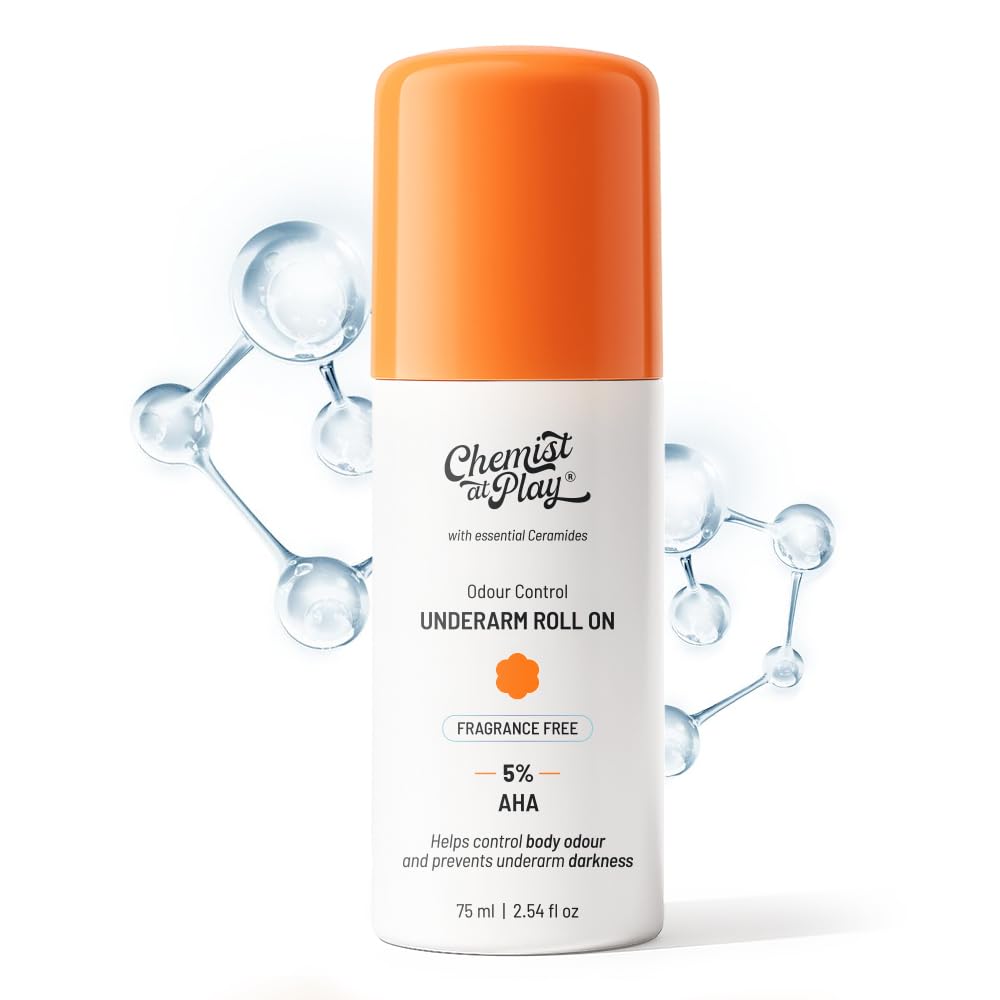 Chemist at Play Underarm Roll-On Deodorant with AHA, Lactic Acid & Mandelic Acid, Unisex (27)