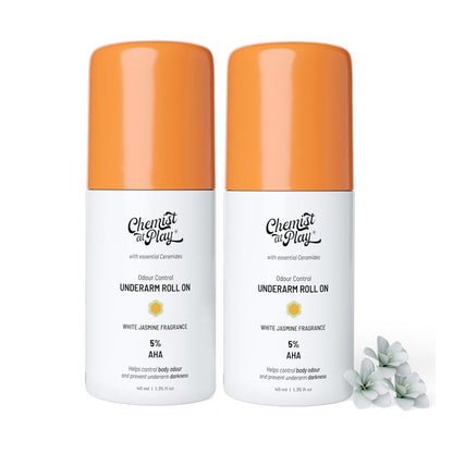 Chemist at Play Underarm Roll On Deodorant with Lactic & Mandelic Acid, Aluminium-Free, Alcohol-Free, Vegan Formula, Unisex (