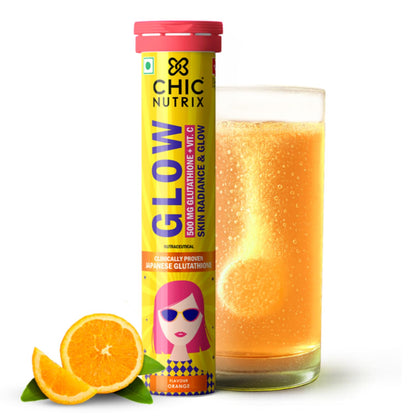 CHICNUTRIX Glutathione Effervescent Tablets with Vitamin C, 500mg Japanese Glutathione, Sugar-Free (29)
