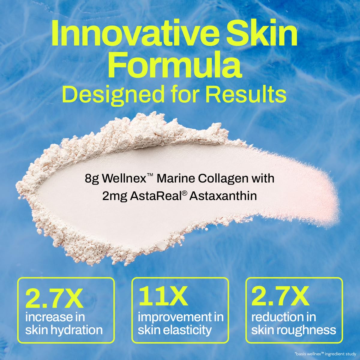 CHICNUTRIX Marine Collagen Peptides Powder, 8000mg Japanese Marine Collagen, 30 Servings, Halal & Kosher Certified - packagin