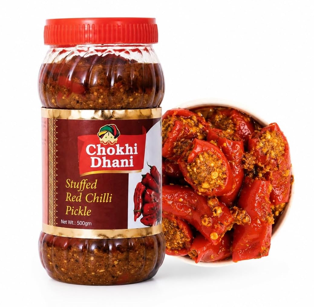 Chokhi Dhani Garlic Pickle, 200g, Indian Lehsun Ka Achar, Mustard Oil Based Pickle (43)
