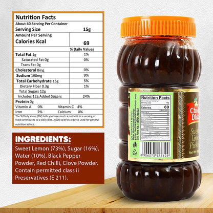 Chokhi Dhani Garlic Pickle, 200g, Indian Lehsun Ka Achar, Mustard Oil Based Pickle - label detail (53)