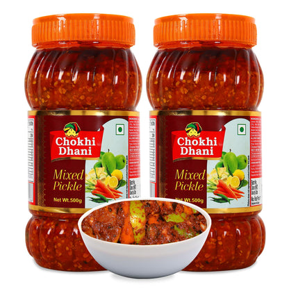Chokhi Dhani Garlic Pickle, Lahsun Achar, Pack of 2, Traditional Indian Pickle, Vegetarian (28)