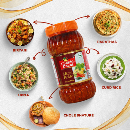 Chokhi Dhani Garlic Pickle, Lahsun Achar, Pack of 2, Traditional Indian Pickle, Vegetarian - label detail (32)
