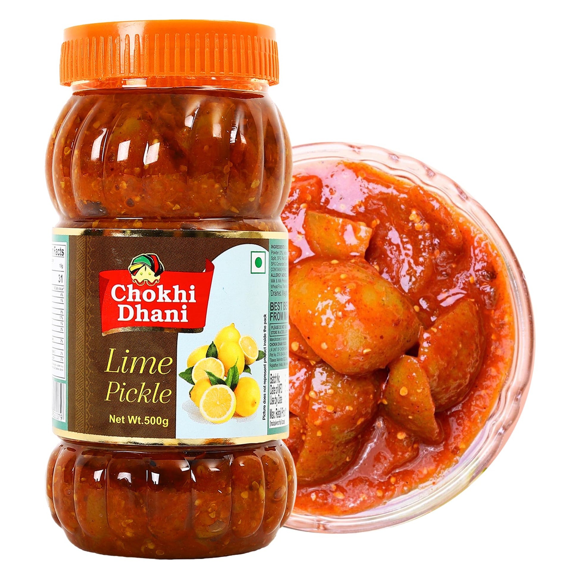 Chokhi Dhani Lime Pickle - Traditional Nimbu Achar, Oil Free, No Onion No Garlic, Spicy Tangy Indian Pickle (6)