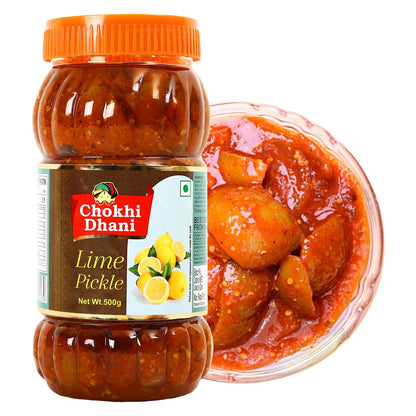 Chokhi Dhani Lime Pickle - Traditional Nimbu Achar, Oil Free, No Onion No Garlic, Spicy Tangy Indian Pickle (6)