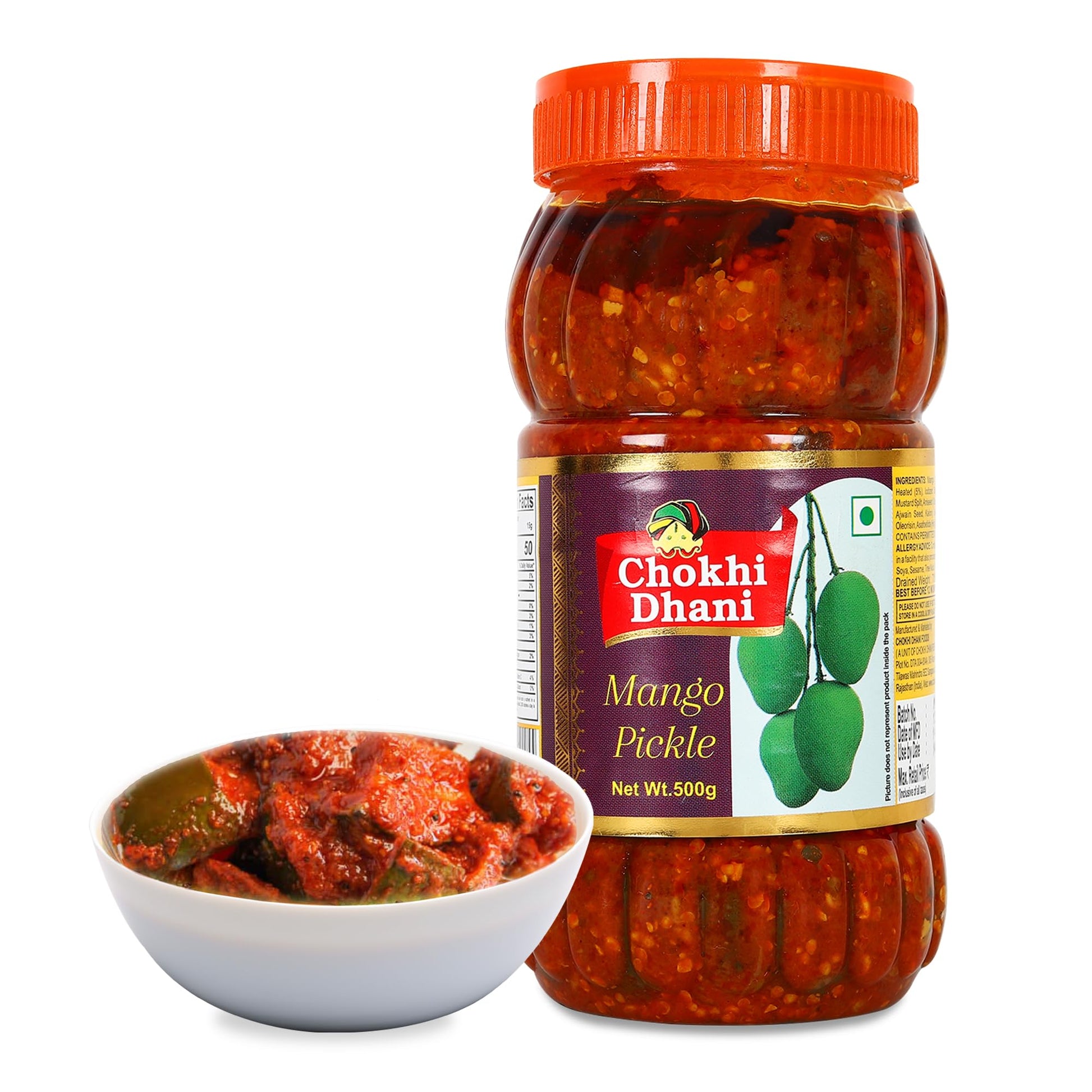 Chokhi Dhani Mango Pickle 1kg | Traditional Indian Aam Ka Achar | Spicy & Tangy Rajasthani Style | No Artificial Colours | Au