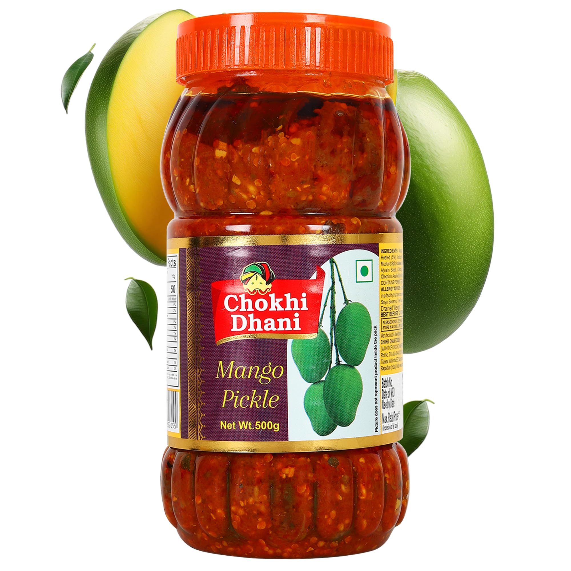 Chokhi Dhani Mango Pickle 1kg | Traditional Indian Aam Ka Achar | Spicy & Tangy Rajasthani Style | No Artificial Colours | Au