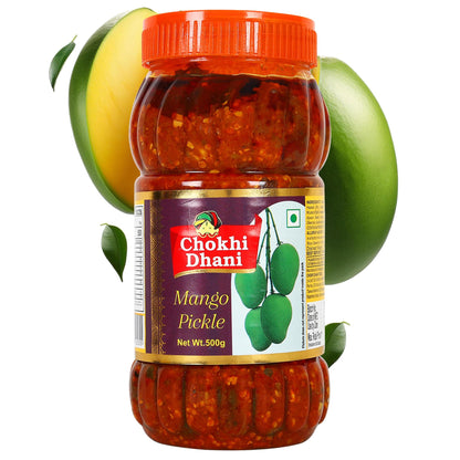 Chokhi Dhani Mango Pickle 1kg | Traditional Indian Aam Ka Achar | Spicy & Tangy Rajasthani Style | No Artificial Colours | Au