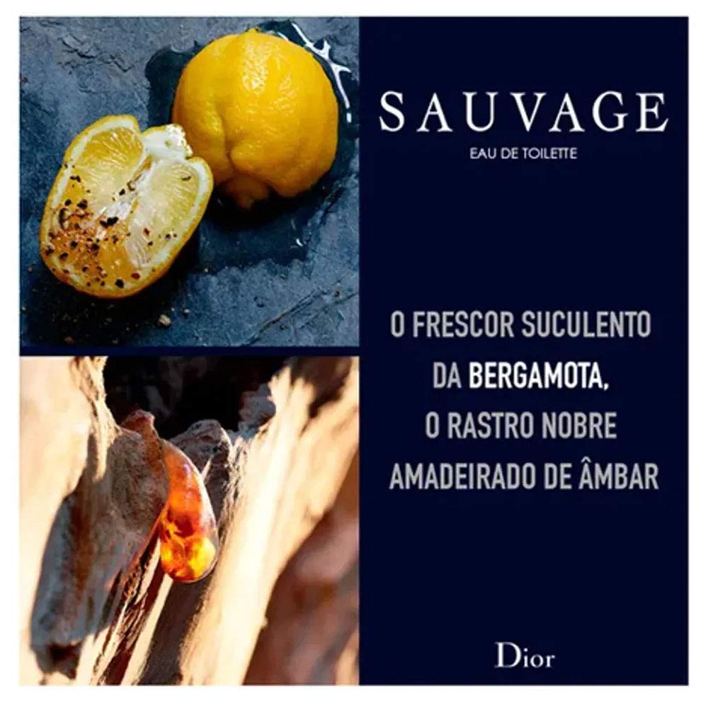 Christian Dior Sauvage Eau de Toilette for Men, 100ml, Woody Spicy Fragrance - label detail