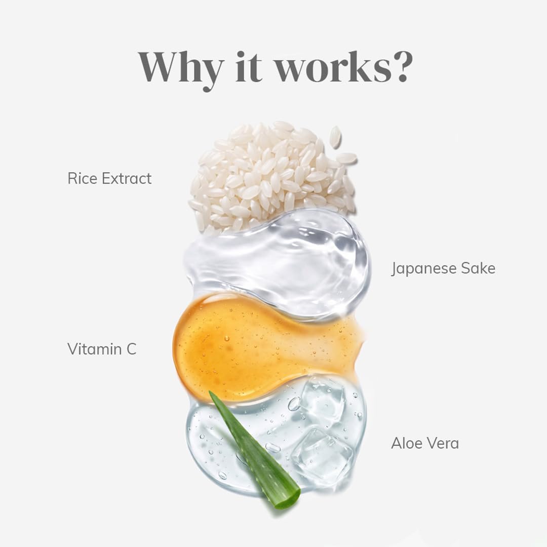 Clayco Hydrating Rice & Sake Sleep Mask | Clay Face Mask for Glowing Skin | Japanese Skincare Collagen Mask | Sulfate-Free Ve