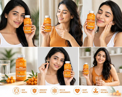 COMFORT Sea Buckthorn Himalayan Pulp,300 ML (PACK OF 1) Concentrate 50 Glasses Made for Your Total Body Care & Wellness Rich 