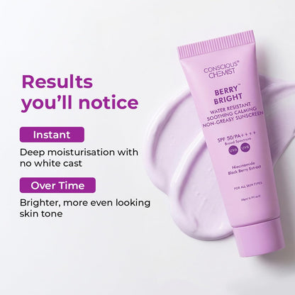 Conscious Chemist Berry Bright SPF 50 PA++++ Water Resistant Face Sunscreen Gel - close-up detail (12)