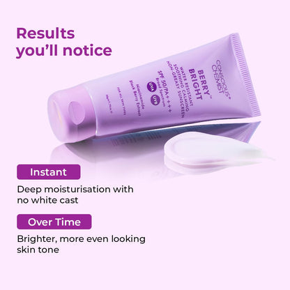 Conscious Chemist Berry Bright SPF 50 PA++++ Water Resistant Face Sunscreen Gel - close-up detail (21)