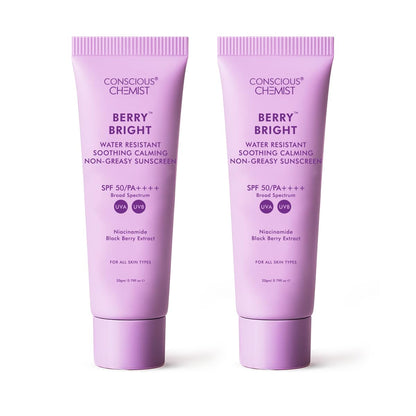 Conscious Chemist Berry Bright SPF 50 PA++++ Water Resistant Face Sunscreen Gel (9)