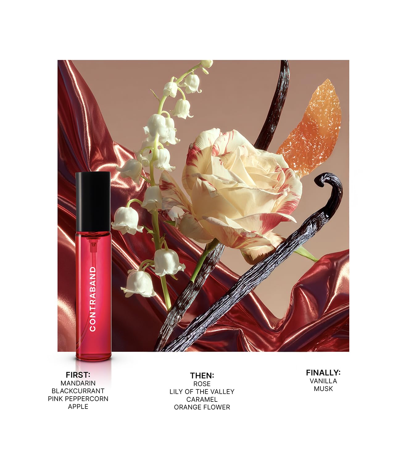 Contraband Eau de Parfum Have It All, Unisex Vanilla Musky Floral Fruity Fragrance, Warm Floral Notes - back view