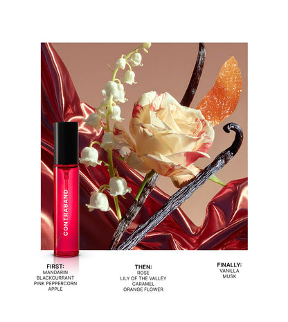 Contraband Eau de Parfum Have It All, Unisex Vanilla Musky Floral Fruity Fragrance, Warm Floral Notes - back view