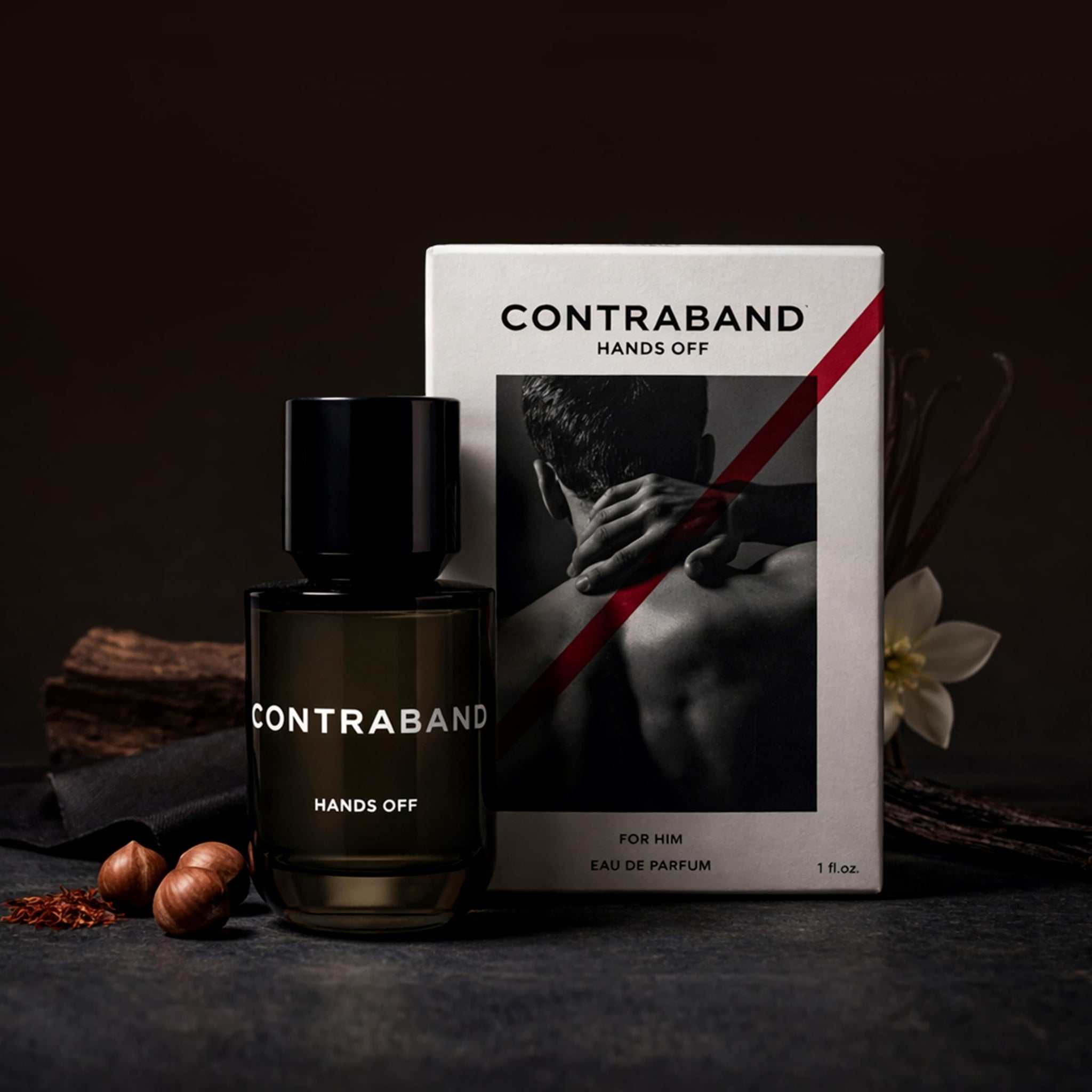 Contraband Hands Off Eau De Parfum for Men, Leather Oud Patchouli & Vanilla Notes, Eau de Parfum Spray - front view (9)