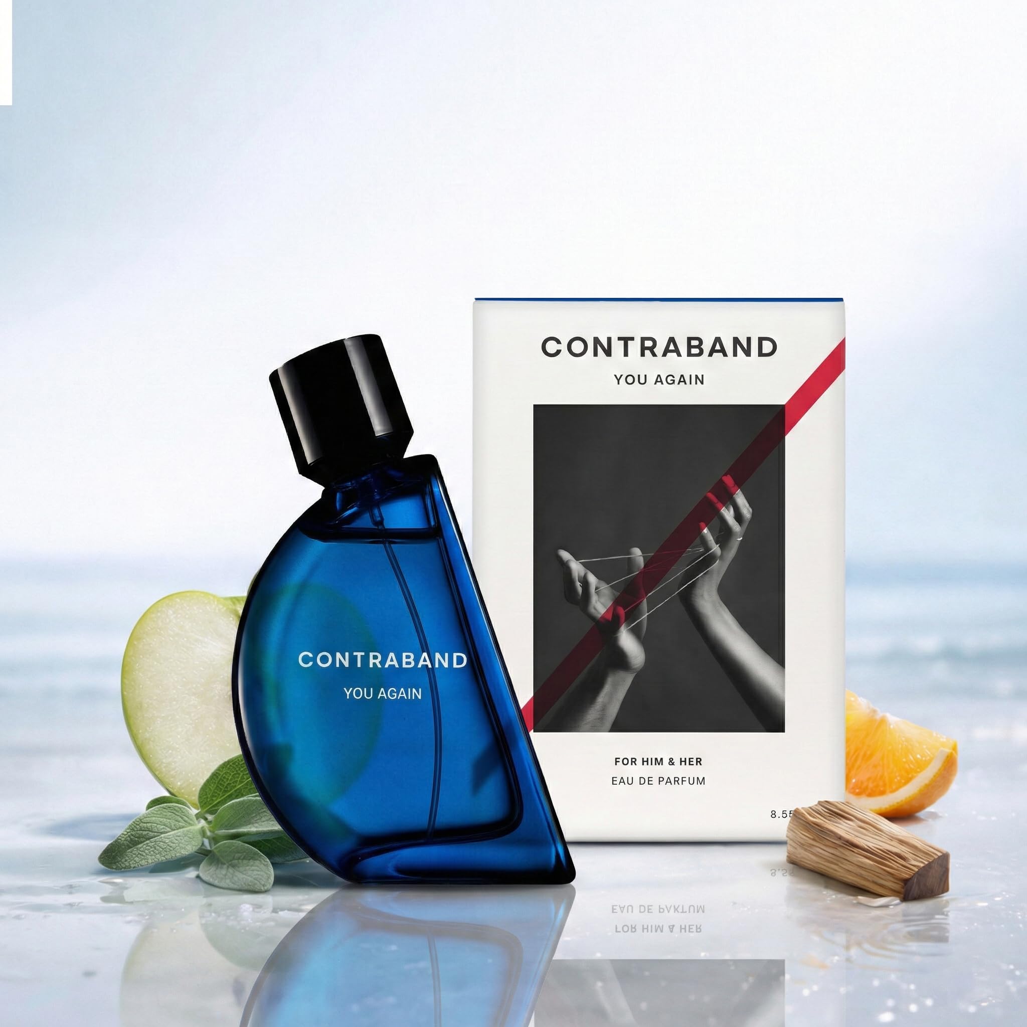 Contraband You Again Eau de Parfum, Unisex Aquatic Musk and Amber Fragrance - front view (20)