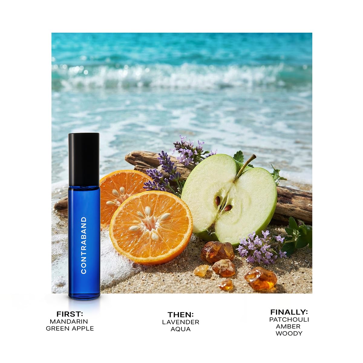 Contraband You Again Eau de Parfum, Unisex Aquatic Musk and Amber Fragrance - back view