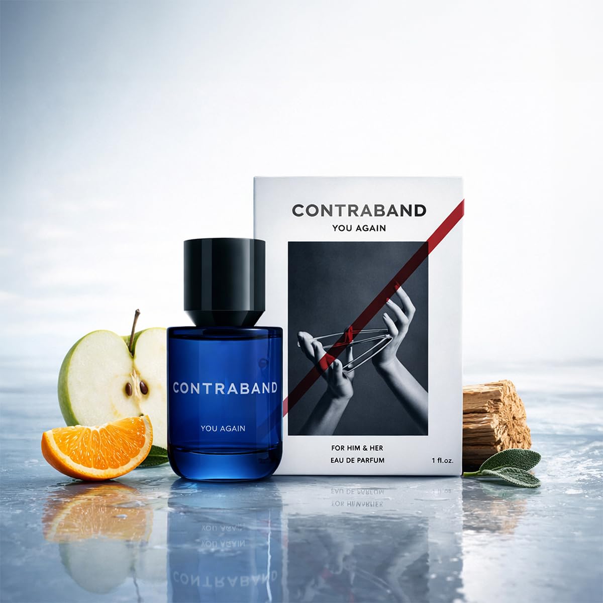 Contraband You Again Eau de Parfum, Unisex Fragrance with Aquatic, Musk and Amber Notes - front view (10)