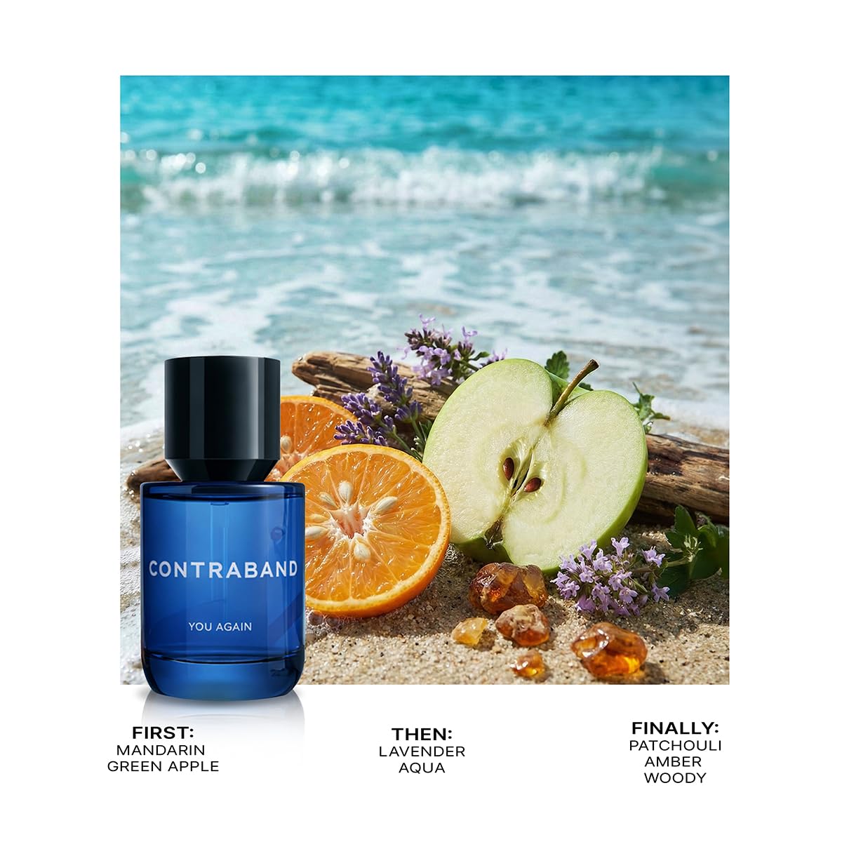 Contraband You Again Eau de Parfum, Unisex Fragrance with Aquatic, Musk and Amber Notes - back view (11)