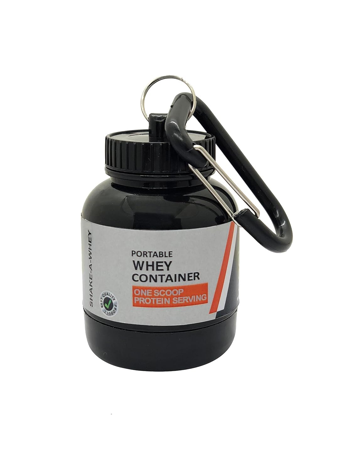 COOL INDIANS Portable Supplement Funnel Keychain Container, 75cc BPA-Free Plastic with Carabiner Clip