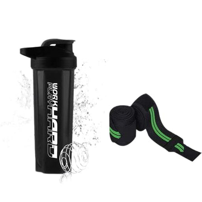 COOL INDIANS Protein Shaker Bottle with Mixing Ball & Wrist Support Band, 300g, Modern Style (15)
