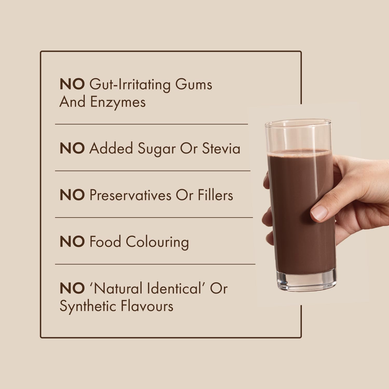 cosmix No-Nonsense Plant Protein, 500g, Chikamagalur Mocha, Pea & Rice Isolate, Vegan Formula - back view (10)